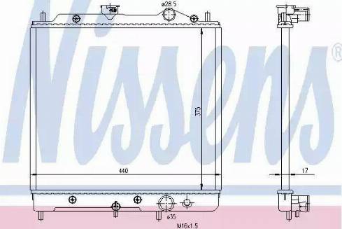 Nissens 62817 - Radiator, engine cooling autospares.lv