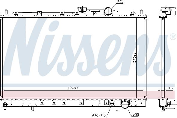 Nissens 62839 - Radiator, engine cooling autospares.lv