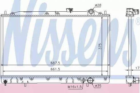 Nissens 62834 - Radiator, engine cooling autospares.lv