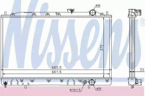 Nissens 62837 - Radiator, engine cooling autospares.lv