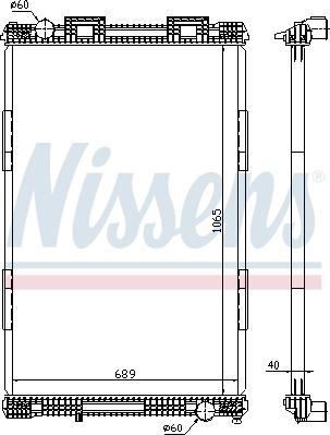 Nissens 628720 - Radiator, engine cooling autospares.lv
