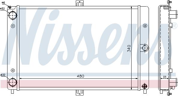 Nissens 62351 - Radiator, engine cooling autospares.lv