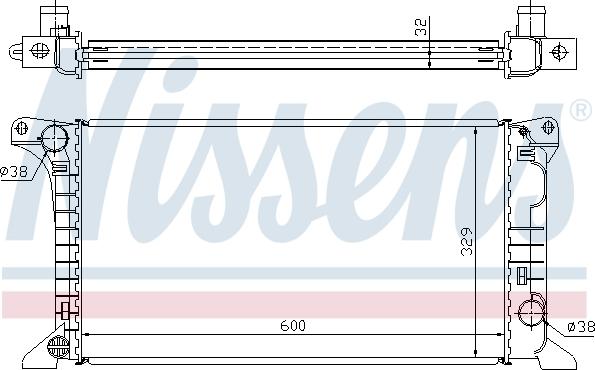 Nissens 62369A - Radiator, engine cooling autospares.lv