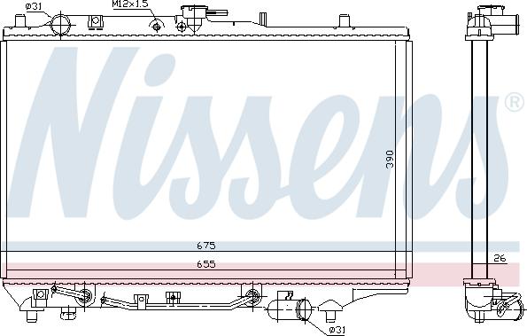 Nissens 62378 - Radiator, engine cooling autospares.lv