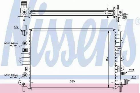 Nissens 62216A - Radiator, engine cooling autospares.lv