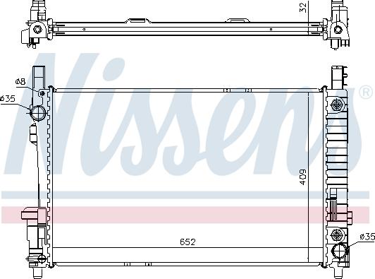 Nissens 62799A - Radiator, engine cooling autospares.lv