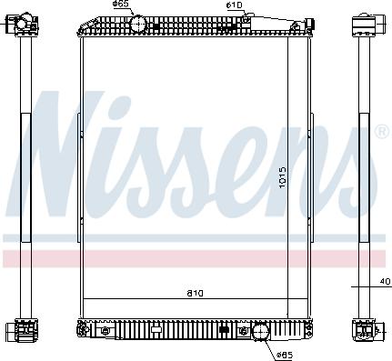 Nissens 627910 - Radiator, engine cooling autospares.lv