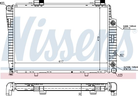 Nissens 62756A - Radiator, engine cooling autospares.lv