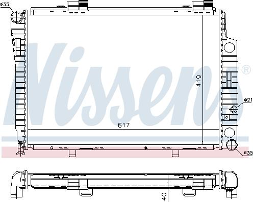 Nissens 62752A - Radiator, engine cooling autospares.lv