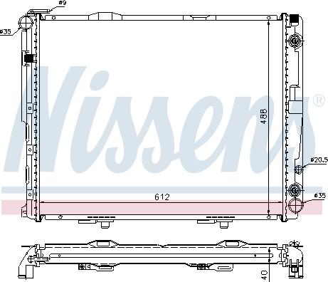 Nissens 62762A - Radiator, engine cooling autospares.lv