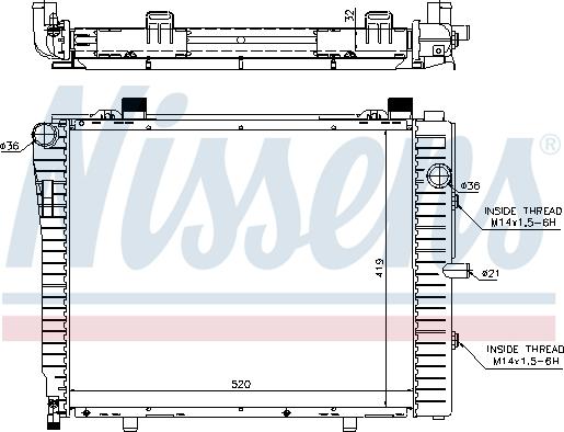 Nissens 62712A - Radiator, engine cooling autospares.lv