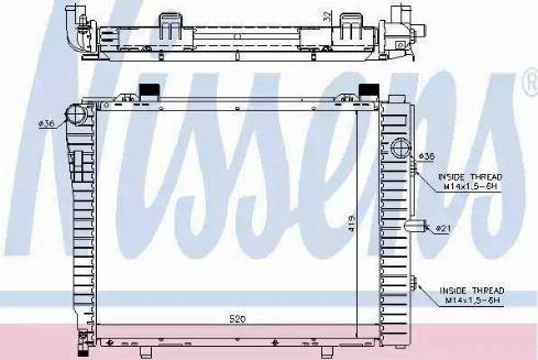 Nissens 62712 - Radiator, engine cooling autospares.lv