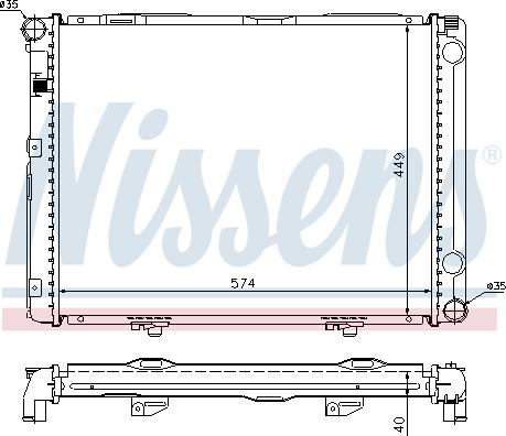 Nissens 62731A - Radiator, engine cooling autospares.lv