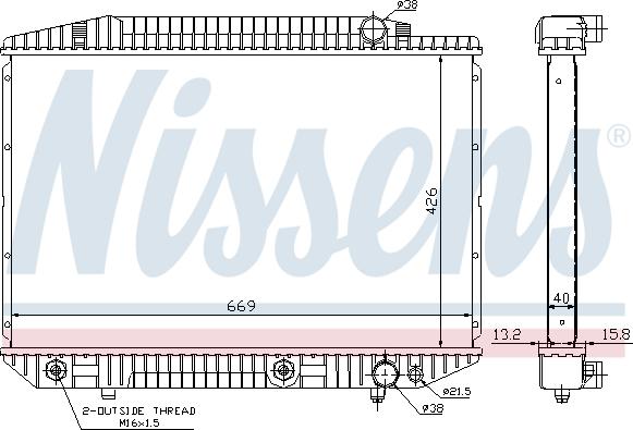 Nissens 62727A - Radiator, engine cooling autospares.lv