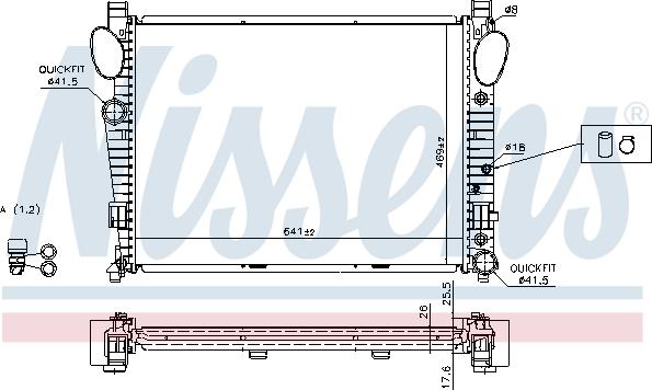 Nissens 62774A - Radiator, engine cooling autospares.lv