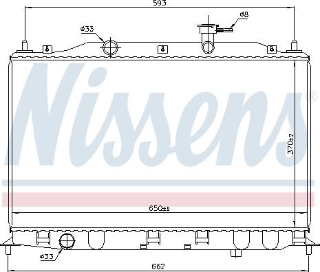 Nissens  67509 - Radiator, engine cooling autospares.lv