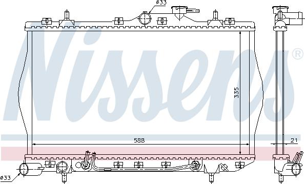 Nissens  670011 - Radiator, engine cooling autospares.lv