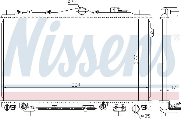 Nissens 67012 - Radiator, engine cooling autospares.lv