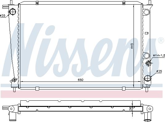 Nissens 67039 - Radiator, engine cooling autospares.lv