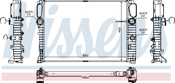 Nissens 67105 - Radiator, engine cooling autospares.lv