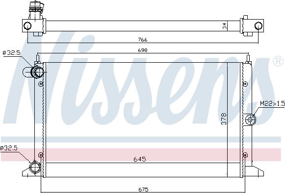 Nissens 67304 - Radiator, engine cooling autospares.lv