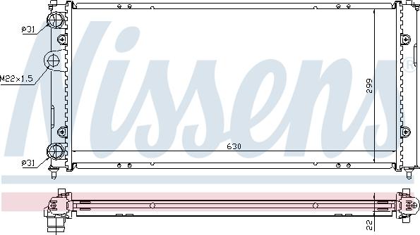 Nissens 692964 - Radiator, engine cooling autospares.lv