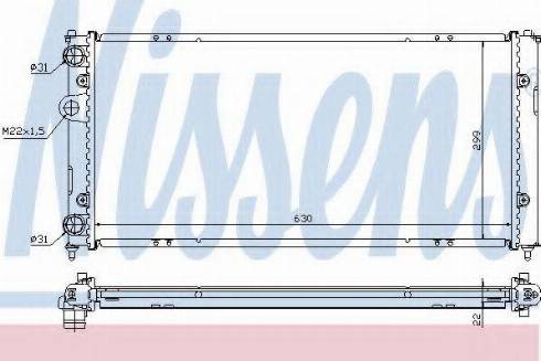 Nissens 67300A - Radiator, engine cooling autospares.lv