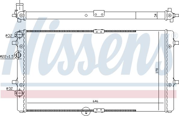 Nissens 690811 - Radiator, engine cooling autospares.lv