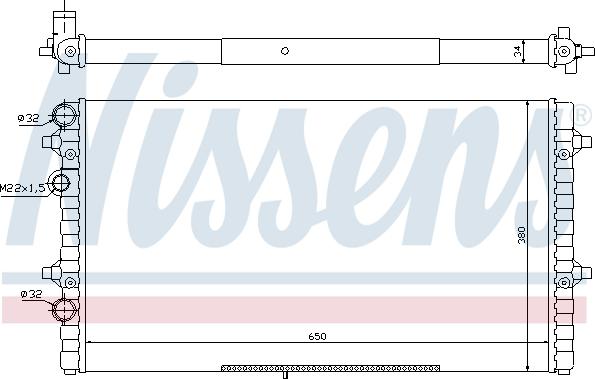 Nissens 67302 - Radiator, engine cooling autospares.lv