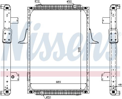 Nissens 67244A - Radiator, engine cooling autospares.lv