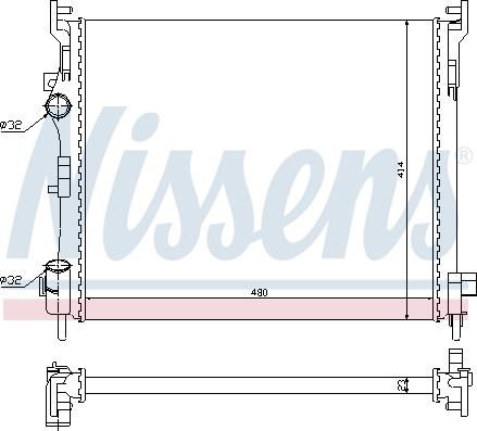 Nissens 694017 - Radiator, engine cooling autospares.lv