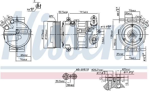 Nissens 89497 - Compressor, air conditioning autospares.lv