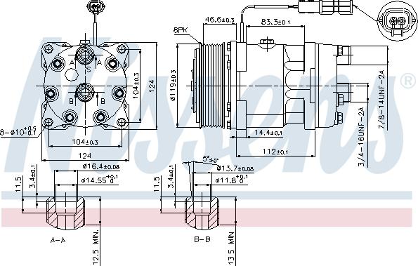 Nissens 89459 - Compressor, air conditioning autospares.lv