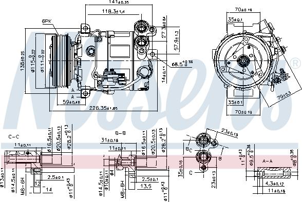 Nissens 89465 - Compressor, air conditioning autospares.lv