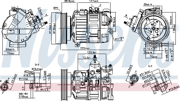Nissens 89463 - Compressor, air conditioning autospares.lv