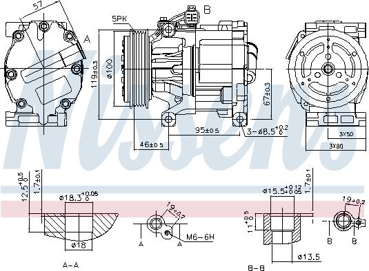 Nissens 89405 - Compressor, air conditioning autospares.lv