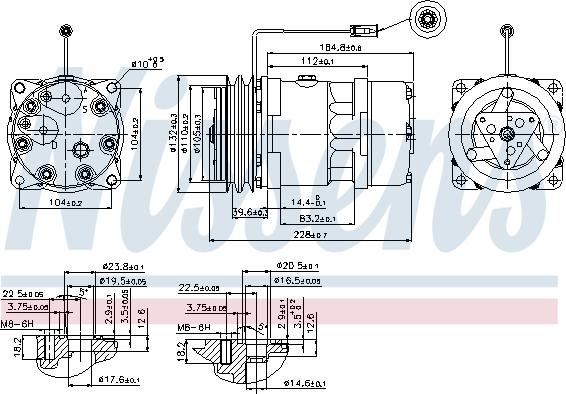 Nissens 89439 - Compressor, air conditioning autospares.lv