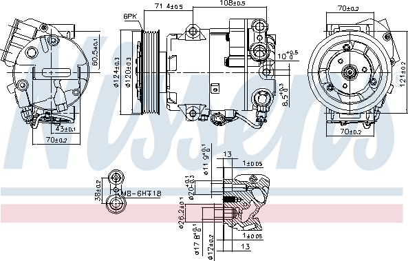 Nissens 89425 - Compressor, air conditioning autospares.lv