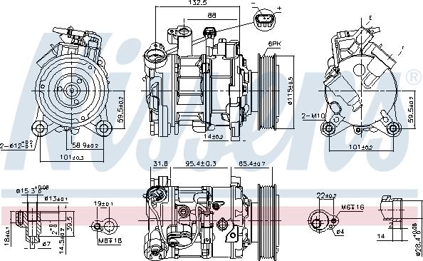 Nissens 89593 - Compressor, air conditioning autospares.lv