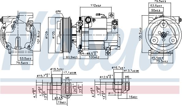 Nissens 89549 - Compressor, air conditioning autospares.lv