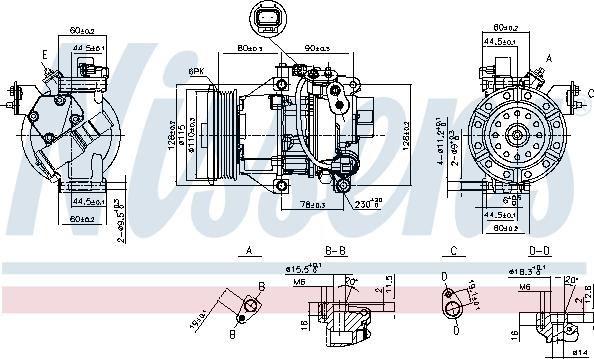 Nissens 89554 - Compressor, air conditioning autospares.lv