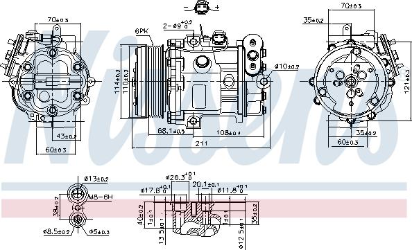 Nissens 89503 - Compressor, air conditioning autospares.lv