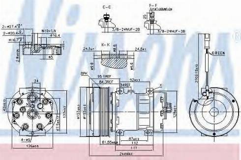 Nissens 89663 - Compressor, air conditioning autospares.lv