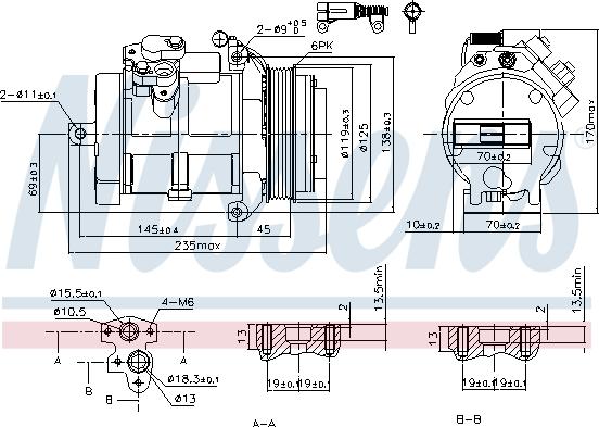 Nissens 89606 - Compressor, air conditioning autospares.lv