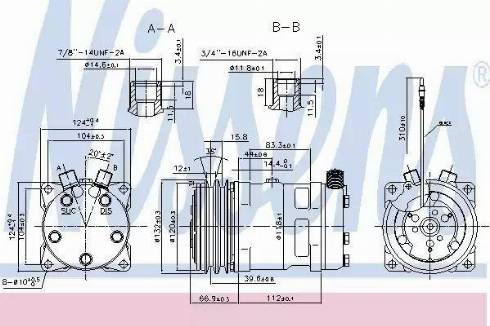 Nissens 89612 - Compressor, air conditioning autospares.lv