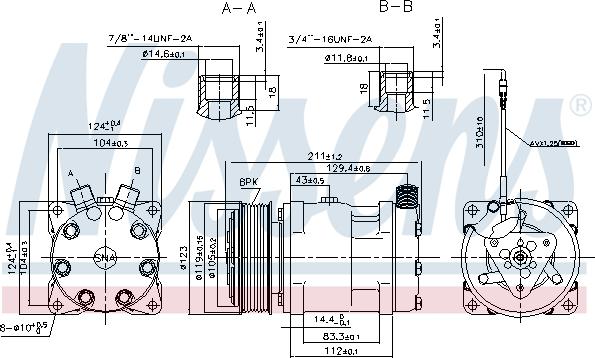 Nissens 89632 - Compressor, air conditioning autospares.lv