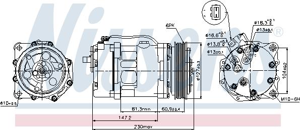 Nissens 89044 - Compressor, air conditioning autospares.lv