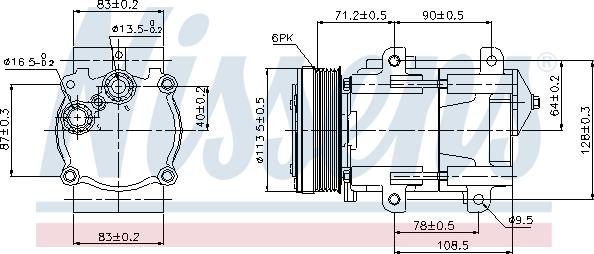 Nissens 89046 - Compressor, air conditioning autospares.lv