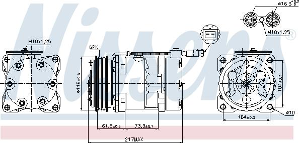 Nissens 89056 - Compressor, air conditioning autospares.lv