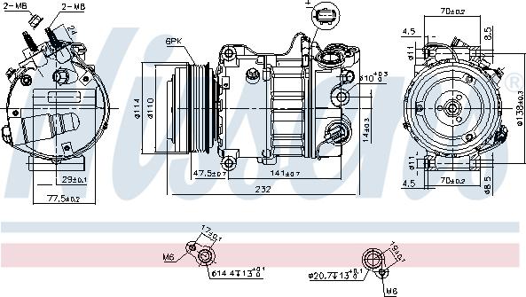 Nissens 890585 - Compressor, air conditioning autospares.lv